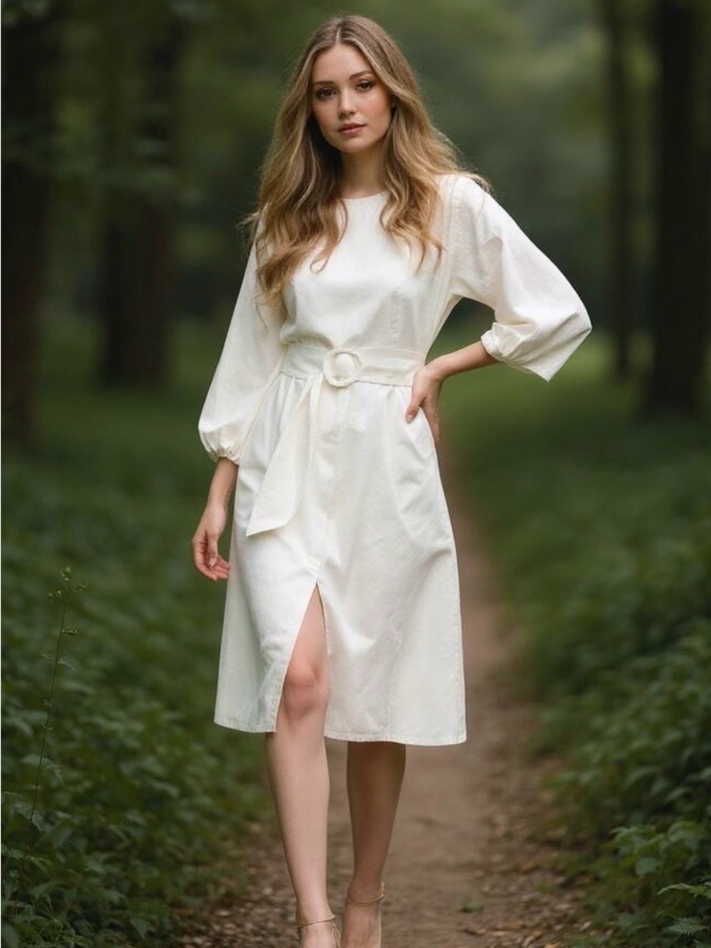 SACHIN + BABI Dress Size 20 / 20W Evening Gown NEW Annie Ivory Knee Length Sash
